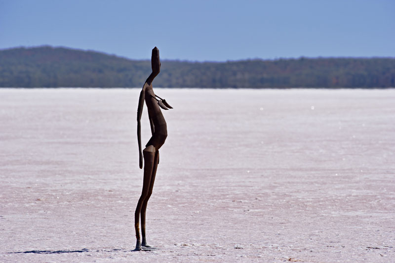 Antony Gormley Sculptures Lake Ballard